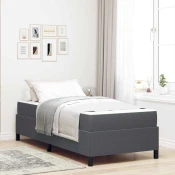 vidaXL Konstrukcija postelje Drugo Temno siva 90 x 200 cm