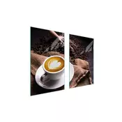 shumee STEKLENA ZAŠČITNA PLOŠČA ZA ŠTEDILNIK 75x52 COFFEE