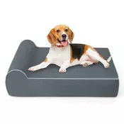 Northix Ortopedsko pasje ležišče 100x81x31 cm spominska pena siva