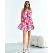Resti Pink womens short floral dress