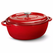 Lonec za kuhanje COCOTTE 29 cm, 4,4 l, ovalen, rdeča, lito železo, Zwilling