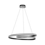 Redo 01-4365 - LED luster na sajli sa prigušiva TORSION LED/60W/230V crna