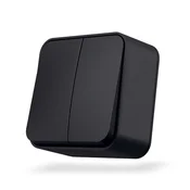 shumee Nadometno stikalo 2-kanalno 1-smerno IP20 mat črno videx binera