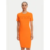 Versace Jeans Couture Vsakodnevna obleka 78HAOS04 Oranžna Slim Fit