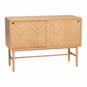 Komoda iz hrastovega lesa Hübsch Herringbone, višina 70 cm