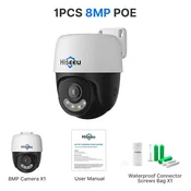 KJB PoE PTZ IP kamera 8 MP z barvnim nočnim vidom in dvosmernim zvokom