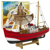 slomart LEAN TOYS model ribiške ladje, rdeč, 30x26.5 cm