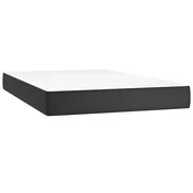 Vidaxl Vzmetnica z žepkasto vzmetjo srednje trdote črna 120x200x20 cm umetno usnje