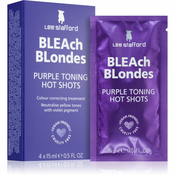 Lee Stafford Bleach Blondes Purple Toning Hot Shots njega za kosu neutralizirajuci žuti tonovi 4x15 ml
