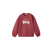 MANGO KIDS Majica PARIS češnjevo rdeča/bela