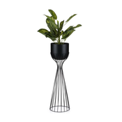 Metalna saksija LOFT 68x20 cm crna