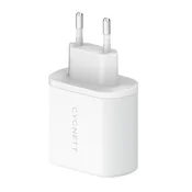 Cygnett cygnett 2x usb-c 35w omrežni polnilnik (bela)