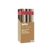 APLI Apli Displej ovojni papir 60g,0,7 x 2 m Kraft Black&White, 55 kos, (5000156403)