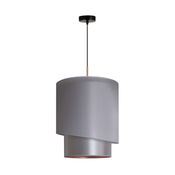 Duolla - Luster na sajli PARIS 1x E27/15W/230V, precnik 40 cm, srebrna/zlatna