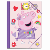 Luna: Peppa prašiček gumijasta mapa za liste A/4 25x35cm