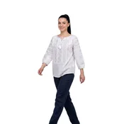 Rody’s forever Bluza za k noši Damenbluse AU26 weiß/silber marimea S bela