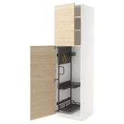 METOD Visoki element-ostava, bela/Askersund im. svetlog jasena, 60x60x220 cm