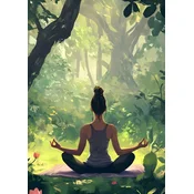 Plakat 50x70 cm Joga meditacija zen narava čuječnost