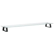 vidaXL Stalak za monitor crni 100x20x8 cm kaljeno staklo i metal