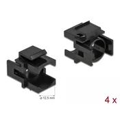 Delock Keystone crni poklopac s rupom od 12,5 mm, 4 kom.