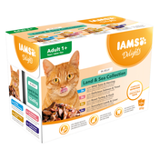 IAMS Delights Adult Land & Sea Mix - 24 x 85 g v želeju