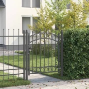 Vrata ograje s bodicami EMMEN 104 x 109,5 cm Zaklenljivo