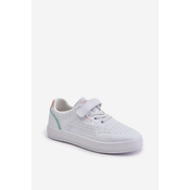 Childrens sneakers made of eco-leather with Velcro Big Star white