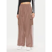adidas Spodnji del trenirke adicolor 3-Stripes JC8138 Bež Loose Fit