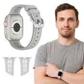 Pašček SMART WARCH BAND za Apple Watch 42 mm 44 mm 45 mm 49 mm siv pašček