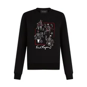 Karl Lagerfeld Majica Karl Series rubin rdeča/črna/bela