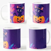 Keramicka šolja Halloween, 330ml, Ljubicasta