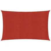 Vidaxl Senčno jadro 160 g/m2 rdeče 2x4 m HDPE