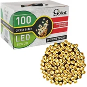 shumee 100 LED lučk za božično drevo z bliskavico in notranjo vtičnico, toplo bela, napajanje iz omrežja