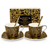 Klimt Drevo življenja, KOMPLET 2 skodelic za espresso iz porcelana, 80 ml ZA DARILO
