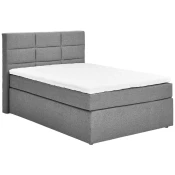 Carryhome POSTELJA BOXSPRING 120 cm x 200 cm , tekstil siva
