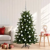 Umetna božična jelka z bučko 150 cm 150 LED Toplo bela