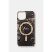 Guess Guess Golden Marble MagSafe - ohišje za iPhone 14 (črno)