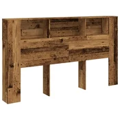 Vidaxl Vzglavna omarica starinski les 180x18,5x102,5 cm inženirski les