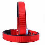 Ovratnica za pse - komfort tekstilna, rdeča barva 50cm