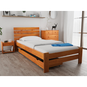 Postelja PARIS povišana 90 x 200 cm jelša Posteljno dno: Z lamelnim dnom, Vzmetnica: Vzmetnica Somnia 17 cm