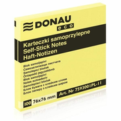Donau Samolepilna blazinica 76x76 mm, 100 l., ECO rumena