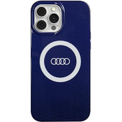 Maska Audi IML Big Logo MagSafe Maskica iPhone 13 Pro Max 6.7 mornarsko plava tvrda (AU-IMLMIP13PM-Q5/D2-BE)