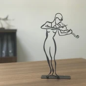 Aberto Design Dekorativna figura Violinist Pod, 2 mm, Crna
