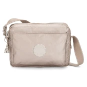 KIPLING Torba za čez ramo Abanu, srebrna