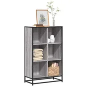 Vidaxl Knjižna omara siva sonoma 65,5x33x107,5 cm inženirski les