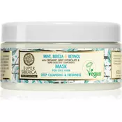 Natura Siberica Mint, Bereza & Retinol čistilna maska za mastne lase 300 ml
