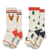 Liewood Annette sokne 2pcs,Holiday reindeer/Trees