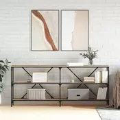 Konzolni stol boja hrasta sonome 180x30x75 cm od drva i željeza