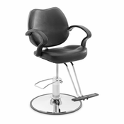 Salonski stol - T-opora za noge - {{min_sitting_height}} - 64 cm - 160 kg - črna
