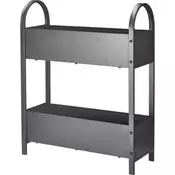 ProGarden Škatla KO-X73000010 dvonivojska v stojalu 60 x 22,5 x 75 cm temno siva